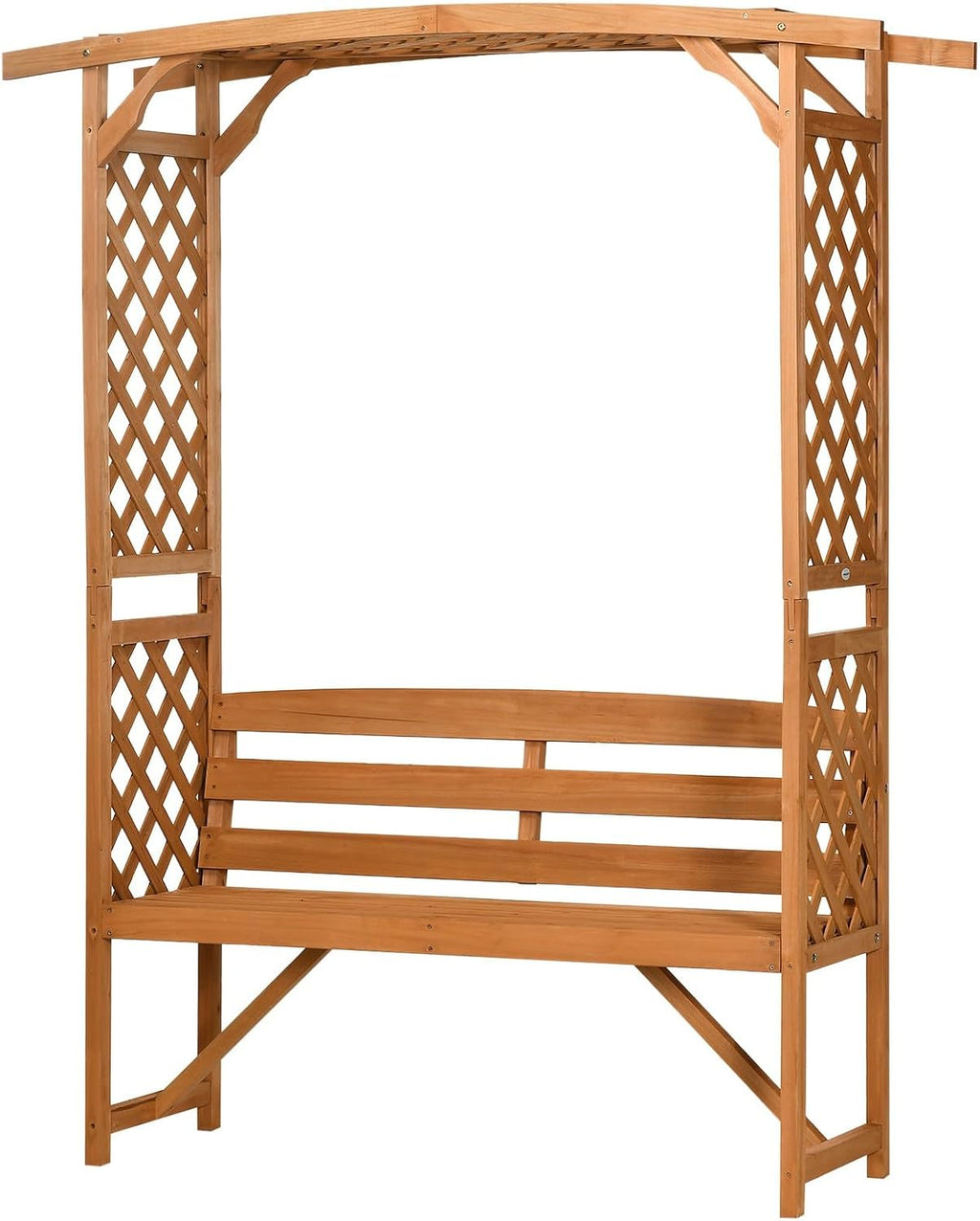 Patio Garden Bench for 2 Person for Vines/Climbing Plant, Brown