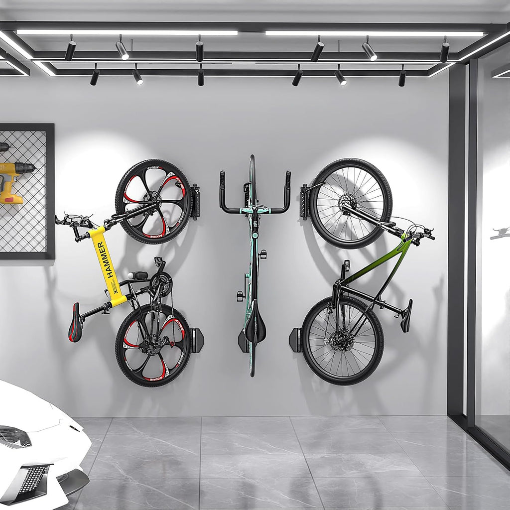 Housolution Swivel Bike Wall Mount [2 Pack], 150° Swivel Vertical Bike Rack Wall Hanger Holds up to 66lbs for Mountain/Road/Hybrid Bikes, Bike Hangers, Bicycle Storage Rack for Garage