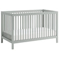 Oxford Baby Essentials Island Full Size 4-in-1 Convertible Baby Crib with Round Spindles, Gray