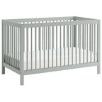 Oxford Baby Essentials Island Full Size 4-in-1 Convertible Baby Crib with Round Spindles, Gray