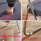 Foldable Chair with Ergonomic Backrest, Comfortable Corduroy Seat, Thick Sponge Cushion, Quick 3-Second Fold for Home Office School, Space-Saving(Pink+Silver)