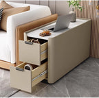 Versatile Floor Sofa Sideboard Light Luxury Premium Sense Solid Wood Super Narrow Small Folder Side Cabinet Table(B)