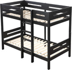 Black Twin,Twin Bunk Bed with Ladder