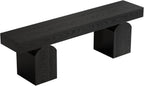 Tribesigns 59" Black Dining Bench for 2 to 3, Modern Dining Table Bench with Arched Base, Extra Long Kitchen Bench Seating for Dining Room, Living Room, Entryway