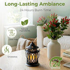 Citronella Candles Outdoor, 2 Pack Lemongrass Scented Soy Wax Candles with Metal Lantern Holder, Outdoor Candle Set for Patio Garden Camping Decor, Gift Set