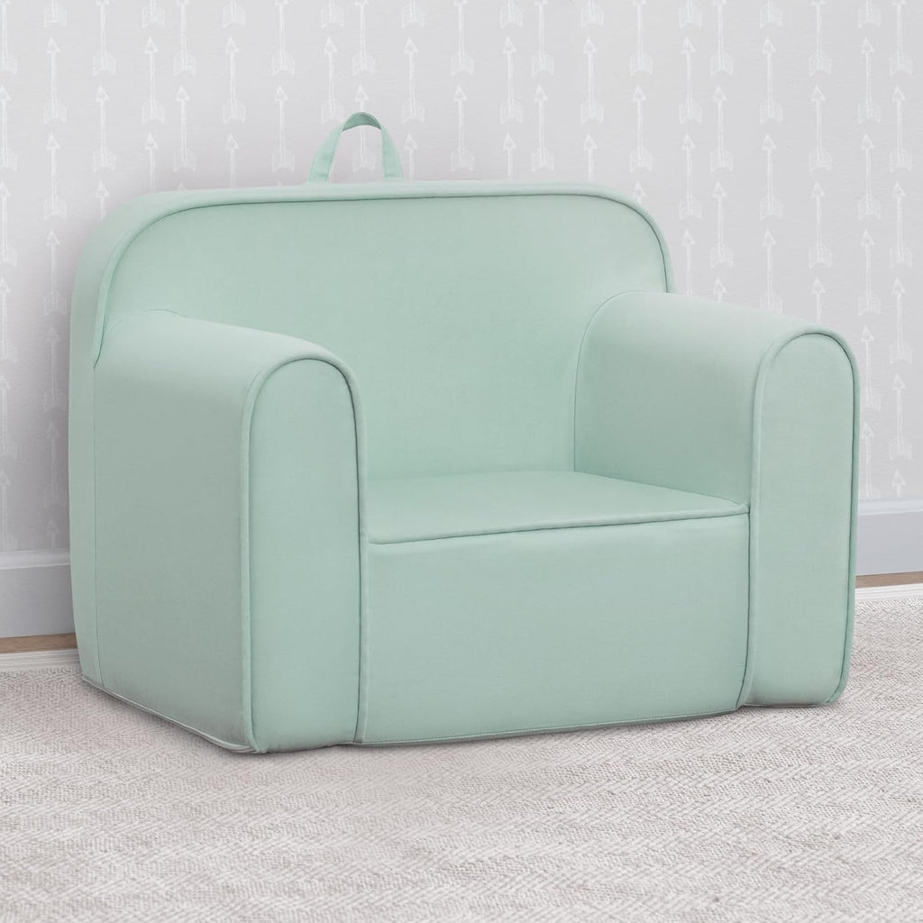 Delta Children Cozee Chair -Foam Kids Chair for Ages 18 Months and Up, Sage