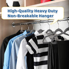 Premium 14 Inch Kids Hangers 100 Pack, Grey Baby Velvet Hanger, Non Slip, Space Saving Felt Hangers Clothes Organizers for Closet with 360° Swivel Hook for Children, Toddler & Teens