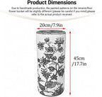 Ceramic Umbrella Stand Umbrella Holder for Entryway Hand-Made Umbrella Stand Barrels Umbrella Holder Cane Floor Standing Vase Ceramic Storage Bucket for Home Office Entrance Indoor.(White212)