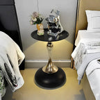 Modern Side Table with Weighted Base, Scratch-Resistant & Nano-Coated Finish - Versatile Accent Table for Living Room, Bedroom, Balcony (Cream)