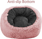 Plush Faux Fur Bean Bag Chairs, Memory Foam Filled Sofa Chair Shape Bean Bag for Adults/Teens/Kids, Ultra-Soft Lazy Sofa for Living Room Bedroom College Dorm, Pink