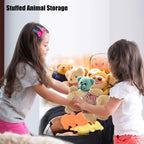 Kisoy Stuffed Animal Storage Bean Bag Cover Pets Dogs/Cats Lazy Beds. Washable Ultra Soft Corduroy Stuffed for Organizing Plush Toys or Textile, Sack Bean Bag