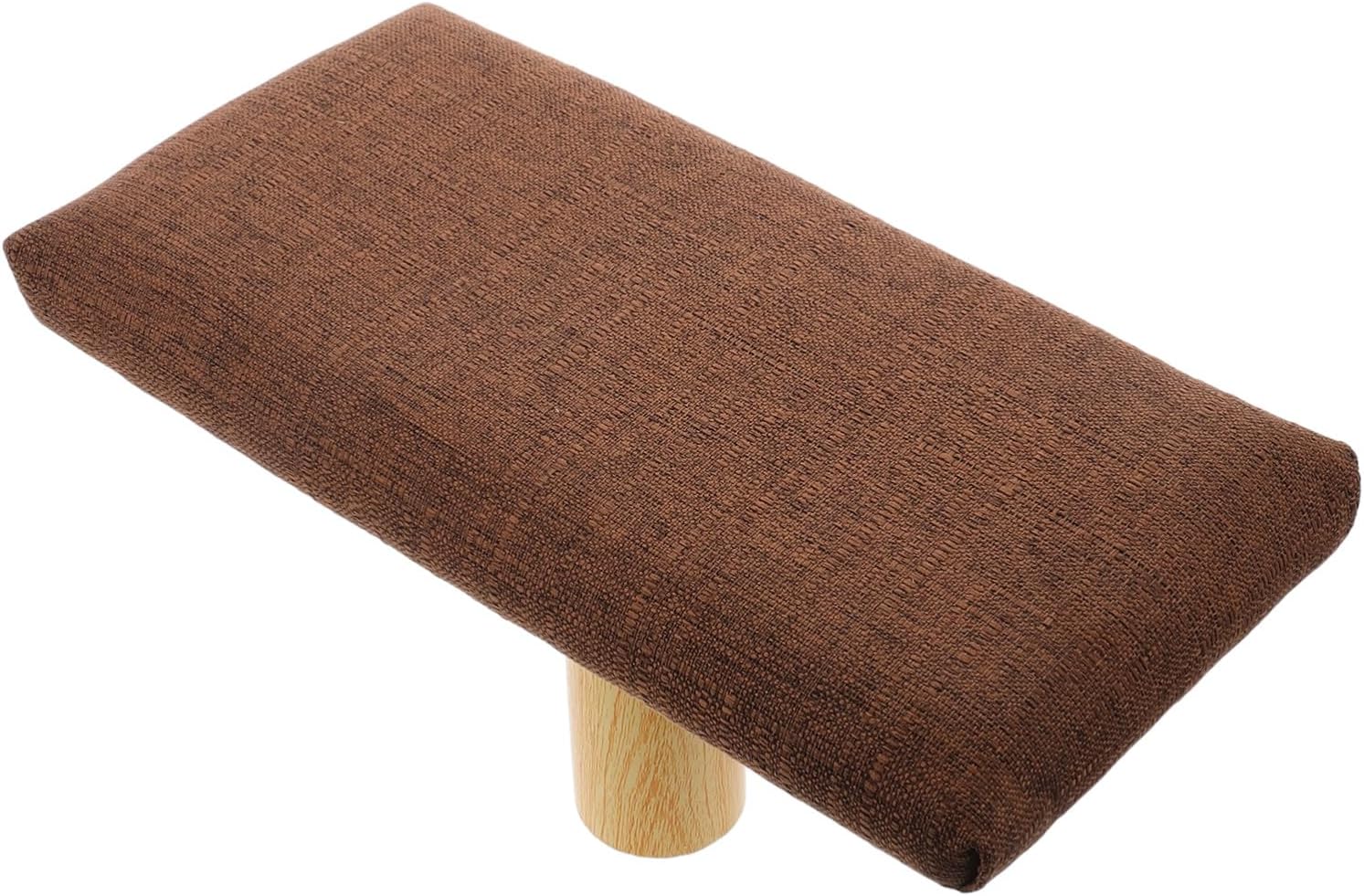 Toyvian Bench and Posture Support Stool, Small Portable Cushioned Chair, Ergonomic Wooden Prayer Stool Under 150cm Height, Travel Seat for Home and Studio