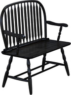 Carolina Living Windsor 44" Entryway Bench for Foyer, Entryway or Hallway, Antique Black