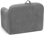 Delta Children Cozee Chair for Kids for Ages 18 Months and Up, Grey Mink Velvet