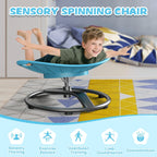 Spinning Chair for Autistic Kids - Sensory Spinning Chair with Safety Handle & Non-Slip Design Sensory Toys for Kids with Autism(Blue)