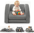 PY HOME & SPORTS Kids Modular Sofa Play Set, 7-Piece Creative Foam Couch for Children, Soft Coral Fleece, Multiple Configurations, Improves Hands-On Skills & Imagination, Compressed Packaging
