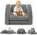 PY HOME & SPORTS Kids Modular Sofa Play Set, 7-Piece Creative Foam Couch for Children, Soft Coral Fleece, Multiple Configurations, Improves Hands-On Skills & Imagination, Compressed Packaging