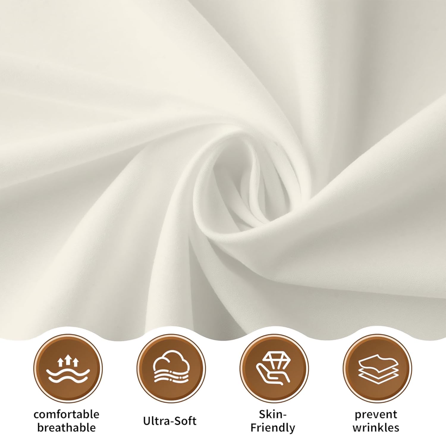 Luxury Pleated Bed Skirt King - 16" Drop Tailored Drop Box Pleated Styling Dust Ruffle - Hotel Quality 1800 Ultra-Soft Brushed Microfiber Bedskirt with Split Corners - Ivory