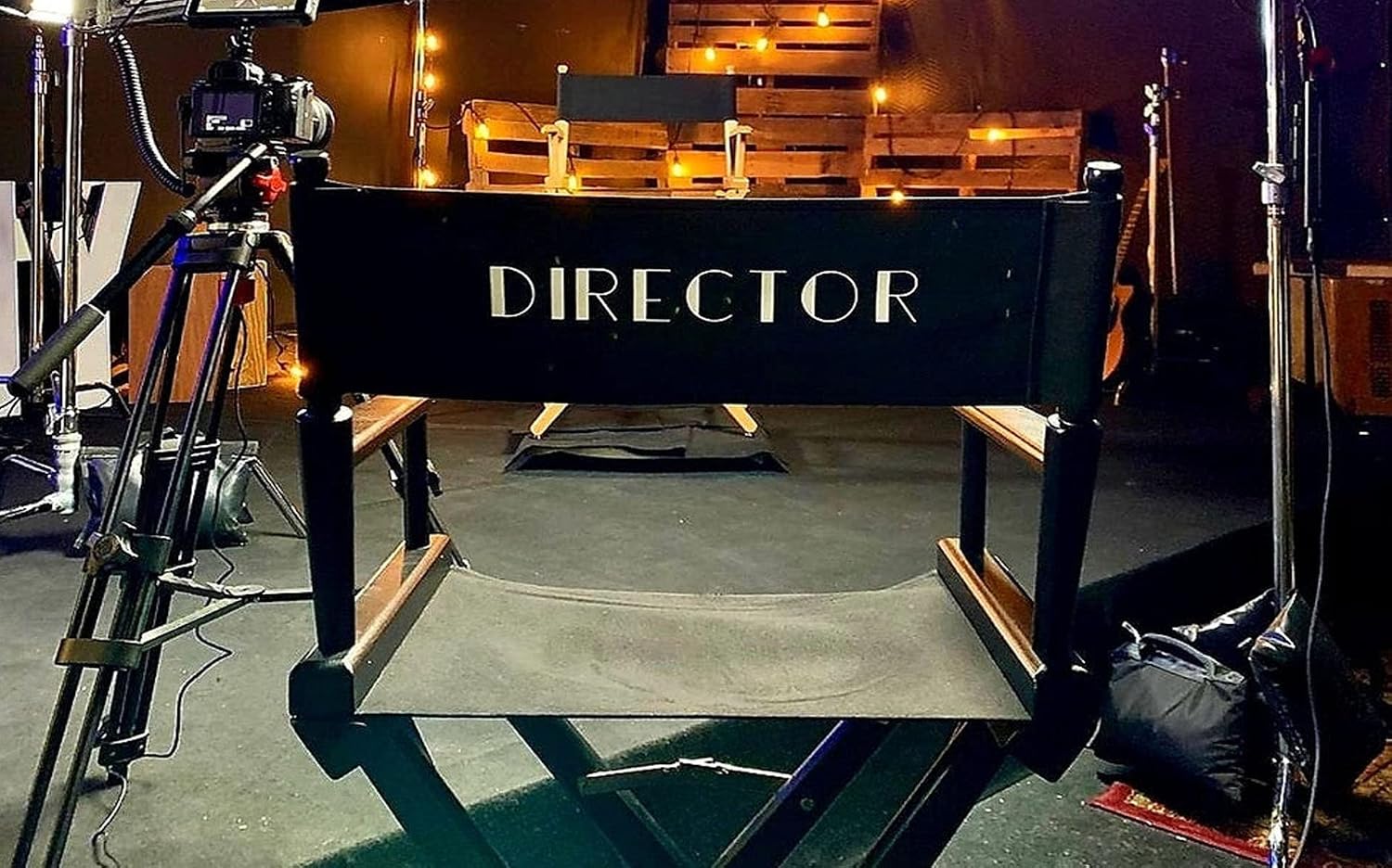 Filmcraft Short Black Frame Director Chairs (Black Frame/Black Canvas)