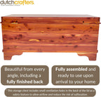 DutchCrafters Red Cedar Wood Blanket Storage for Living Room, Fully Lined Hope Chest, Bedroom Bench, Lockable Storage Box, Locking Chest with Handles and Waterfall Edge - Amish Made in USA (45" Large)