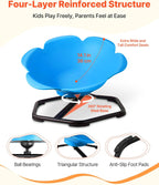 VEVOR Kids Swivel Chair, 220 lbs Capacity, Cylinder Shape Sensory Spinning Chair, Autistic Kids Sensory Toy Seat with Non-Slip Metal Base, Toddler Sit & Spin Seat for Coordination Balance Focus, Blue
