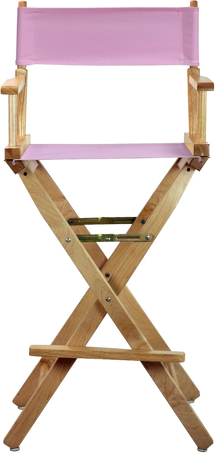 Casual Home 230-00/021-22 Director Chair 30" - Bar Height Natural Frame/Pink Canvas