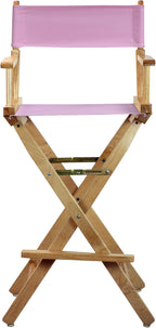 Casual Home 230-00/021-22 Director Chair 30" - Bar Height Natural Frame/Pink Canvas