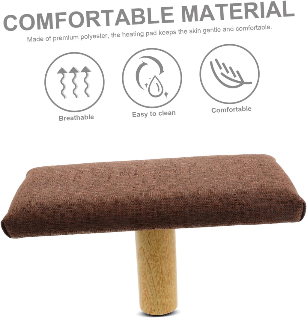 GLEAVI Wooden Bench Prayer Kneeler Stool Ergonomic Small Brown Seiza Posture Bench for Adults Under 150cm Height Seat for Home Zen Practice