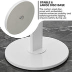 Coat Rack Freestanding Metal Coat Tree with 10 Hooks, White | Heavy Duty Standing Coat Rack, Stainless Steel Marble Base, Coat Hanger Stand for Bedroom Entryway Hallway, Hat, Bags