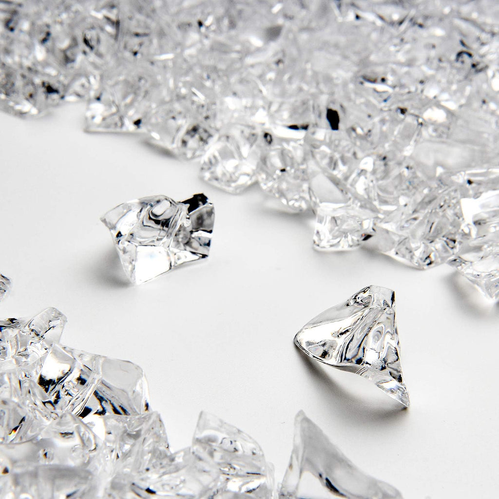 1000Pcs Vase Fillers, Crystal Beads Stones Crafts Small Clear Fake Ice Cubes Acrylic Rock Diamond Stones Clear Rocks Crystals Acrylic for Christmas Decor Home Wedding Birthday Decoration Arts & Crafts
