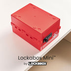 Lockabox Mini™ | Small Medicine Lock Box with Combination Lock (Half Letter Sized) | Mini Medical Lockable Box For Tablets, Creams & Medical Pens | External Size 8.8 x 6.1 x 4.7 Inches (Medi Red)