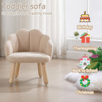 Kid Chair, Toddler Chairs Comfy Sherpa Kids Table Chair, Wood Toddler Couch Sofa, Soft Kid Reading Chair, Boy Girls Desk Chairs for Ages 2-5, Kids Armchair for Bedroom/Nursery/Gifts, Khaki