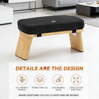 Meditation Bench, Bamboo Meditation Stool, Folding Kneeling Meditation Bench, Seiza Prayer Bench, Prayer Bench with Meditation Cushion, Kneeling Stool(Black)