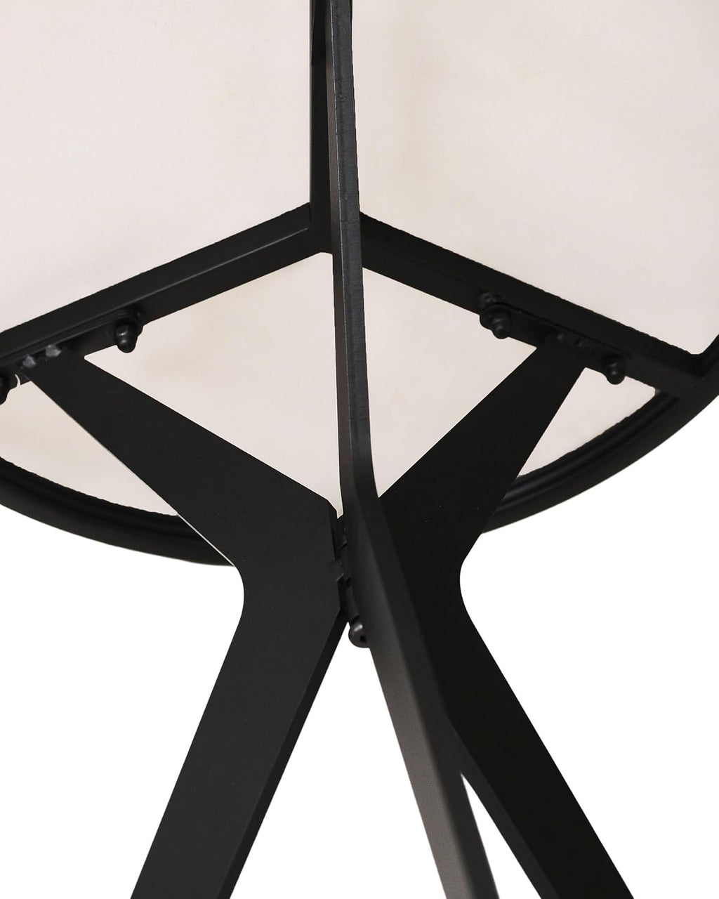 17.72" Side Table Round End Table with Marble Top and Iron Base - Modern Design for Living Room, Bedroom & Office