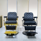 Heavy Duty Vintage Barber Chair，Hydraulic Salon Chair with Headrest for Hairdressers Heavy Tattoo Shampoo Beauty Salon Equipment(Black)