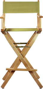 Casual Home 30" Director's Chair Natural Frame-with Olive Canvas, Bar Height