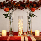 7.48 inch Tall Vases for Flowers,12PCS Glass Cylinder Vase, Single Rose Bud Vase for Event Decor,Bud Vases in Bulk for Wedding Centerpieces,Home Aesthetic Desk Decor, Party Decorations