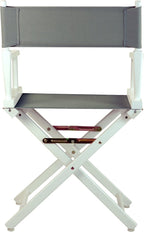 Casual Home 18" Director's Chair White Frame with Grey Canvas
