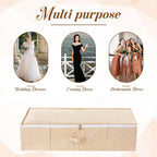 Wedding Dress Box, Preservation Storage Box with 40 Acid-Free Sheets, Sheet Organizers and Storage, Large Wedding Keepsake Trunk