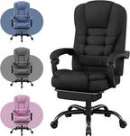 Office Chair, Fabric Gaming Chair with Footrest, Executive Comfortable Computer Desk Chairs, 360° Swivel Base & Height Adjustable Reclining Ergonomic Task Chair for Adults, Gamer Chair & Silla Gamer