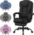 Office Chair, Fabric Gaming Chair with Footrest, Executive Comfortable Computer Desk Chairs, 360° Swivel Base & Height Adjustable Reclining Ergonomic Task Chair for Adults, Gamer Chair & Silla Gamer