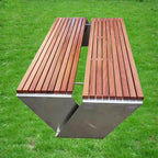 Patio Benches for Outdoors Creative Outdoor Stainless Steel Seat Park Leisure Chair Square Garden View Beach Shopping Mall Rest Bench Garden Benches for Outdoors