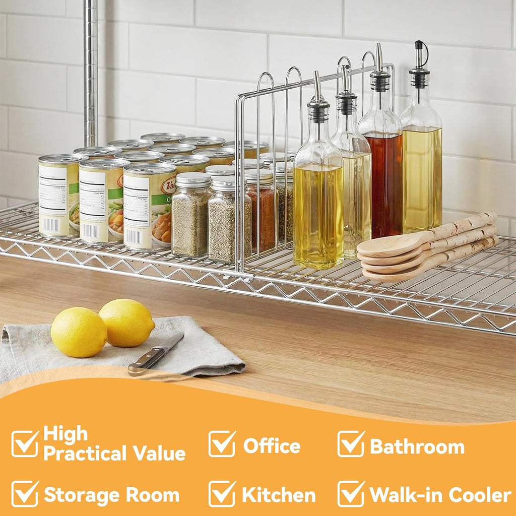 10 Pcs 14" W x 9" H Shelf Dividers for Wire Shelves, Vertical Wire Shelf Dividers for Storage Item Separation and Organization, Rack Shelving Accessories Bulk