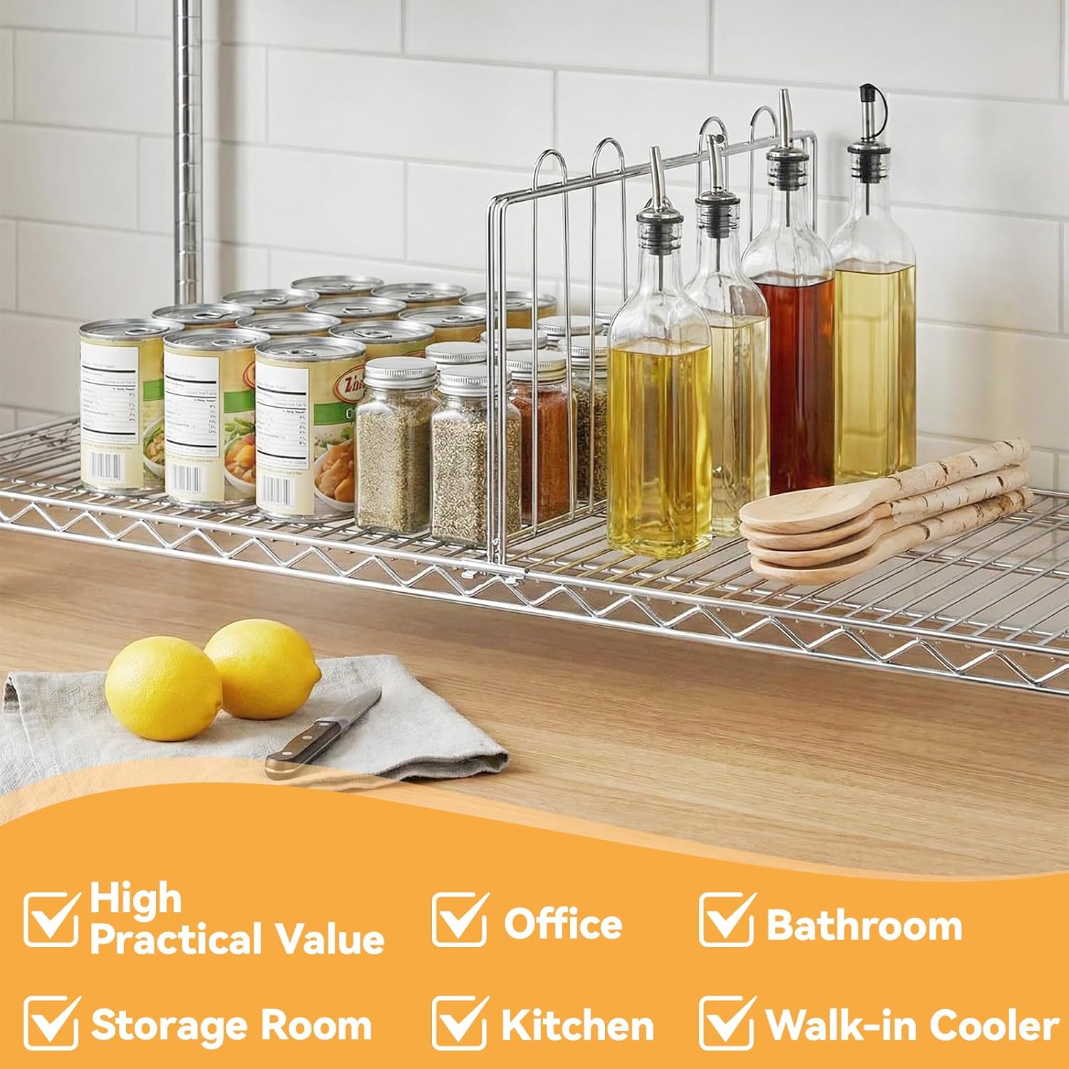 10 Pcs 14" W x 9" H Shelf Dividers for Wire Shelves, Vertical Wire Shelf Dividers for Storage Item Separation and Organization, Rack Shelving Accessories Bulk