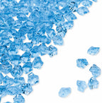 PMLAND Clear Fake Ice Rocks – 180 Pcs Large Light Blue Acrylic Gems Crushed Plastic Diamonds Vase Filler for Centerpieces, Theme Décor, Holidays, Parties, Aquarium & Table Scatter