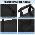 Heavy Duty Folding Chair Storage Bag, [Thick Fabric+Front Pocket] 40.5" x 12.2" x 20",For Metal/Plastic/Wooden Chairs, Large Waterproof Carry Bag with Sturdy Pad Handle,Black, (Only bag)