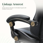 Computer Gaming Chair with Footrest, Ergonomic High Back PU Leather Video Racing Chair with Adjustable Headrest & Linkage Armrest, for Office and Home, Adults, Grey