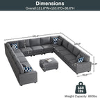 Legend Vansen Modular Sectional Sofa L Shaped Couch with Ottoman Modern Reversible Corner Sectional Couch for Living Room
