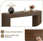 Lulive Console Table for Entryway, 43 Inch Step Design Sofa Table | 11.8"D step console supports up to 110 lb, with anti-tip kit and labeled parts for about 40-minute assembly.