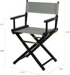 Casual Home 18" Director's Chair Black Frame with Grey Canvas